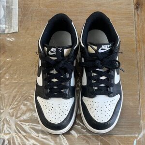 Nike Youth Black and White Athletic Panda Sneakers size 5.5Y. Great condition!